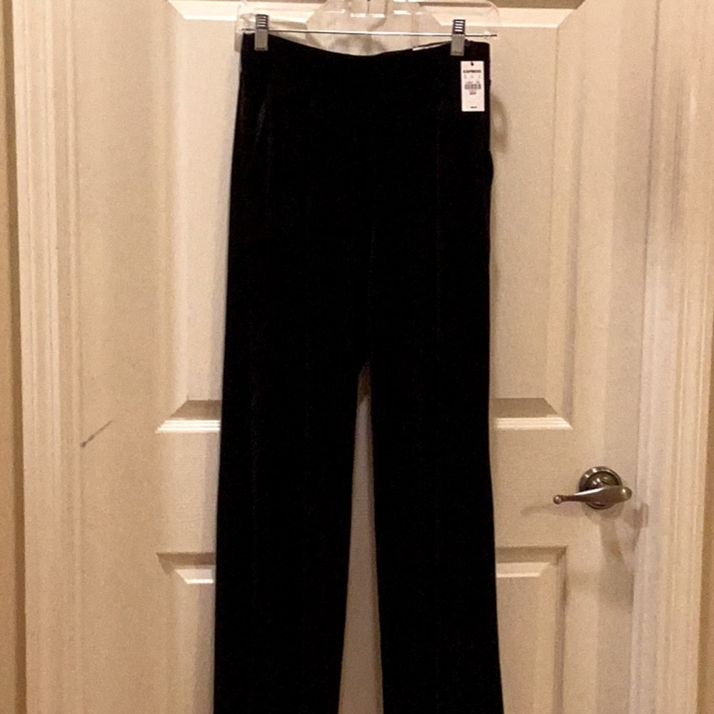 Express Black Velvet Wide Leg pants